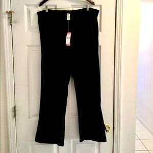 NEW- Ladies Sigrid Olsen Black Knit Pants-Size 1x